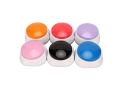 6 Botões Graváveis De Voz Para Cães Botões De Fala Treinamento De Pets Buzzer Laranja Azul Vermelho Rosa Roxo Preto