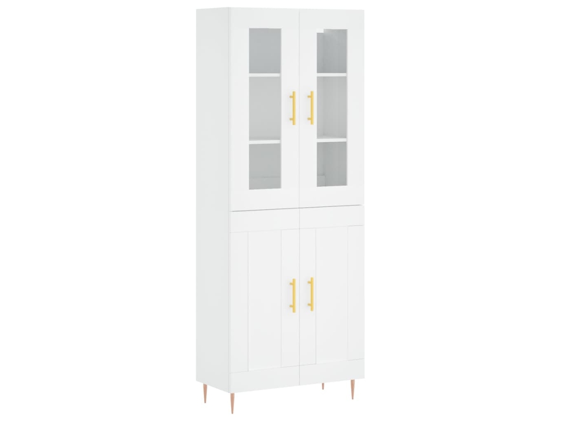 Maison Exclusive - Aparador Alto Madera Contrachapada Blanco 69,5x34x180 Cm