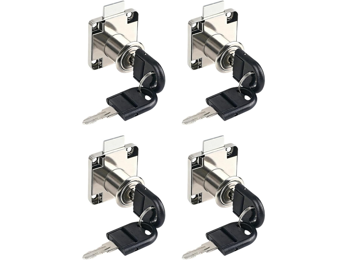 Lote De 4 Loquets Para Muebles Con Claves Y Facilidades De Instalación.