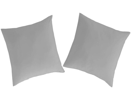 2 Fundas de Almohada GUY LAROCHE Pure (Gris - 100% Percal Algodón - 65x65 Cm)