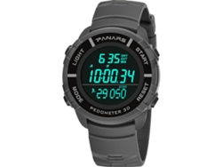 Reloj Deportivo Multifuncional Panars Pedometer 3d Resistente Al Agua Correa Pu Gris