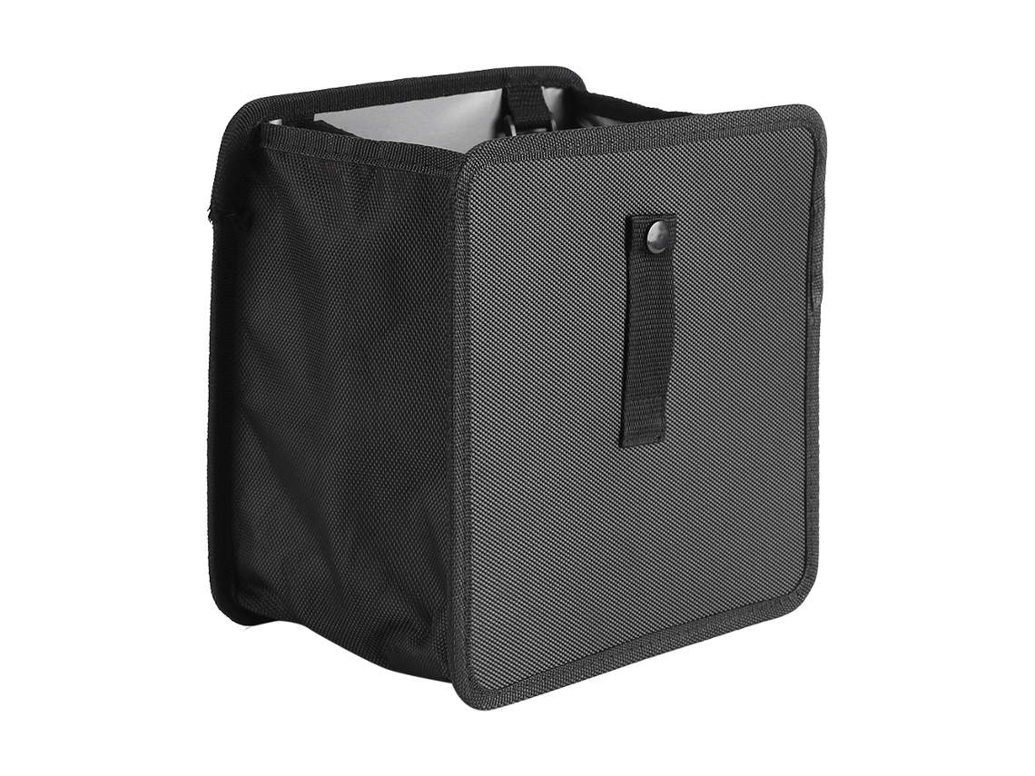 Bolsa de almacenamiento plegable negra para coche, organizador de basura