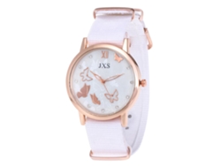Reloj De Pulsera Sencillo Para Mujer Con Correa De Nailon Y Movimiento De Cuarzo (blanco)