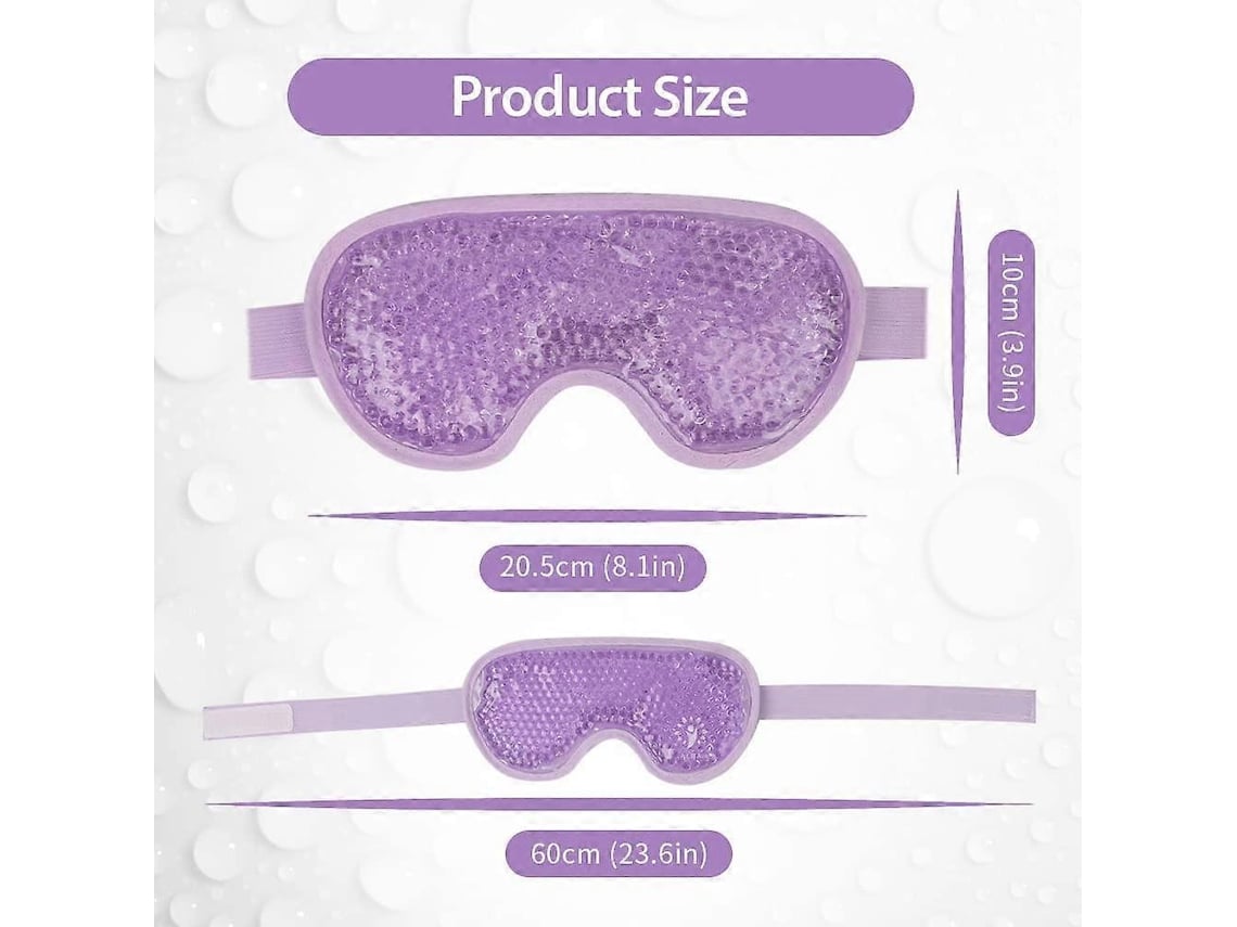 Máscara De Ojos Fría Reutilizable Con Gel Para Ojeras, Migraña, Dolor De Cabeza, Ojos Secos Y Hinchados, Terapia Fría Y Caliente