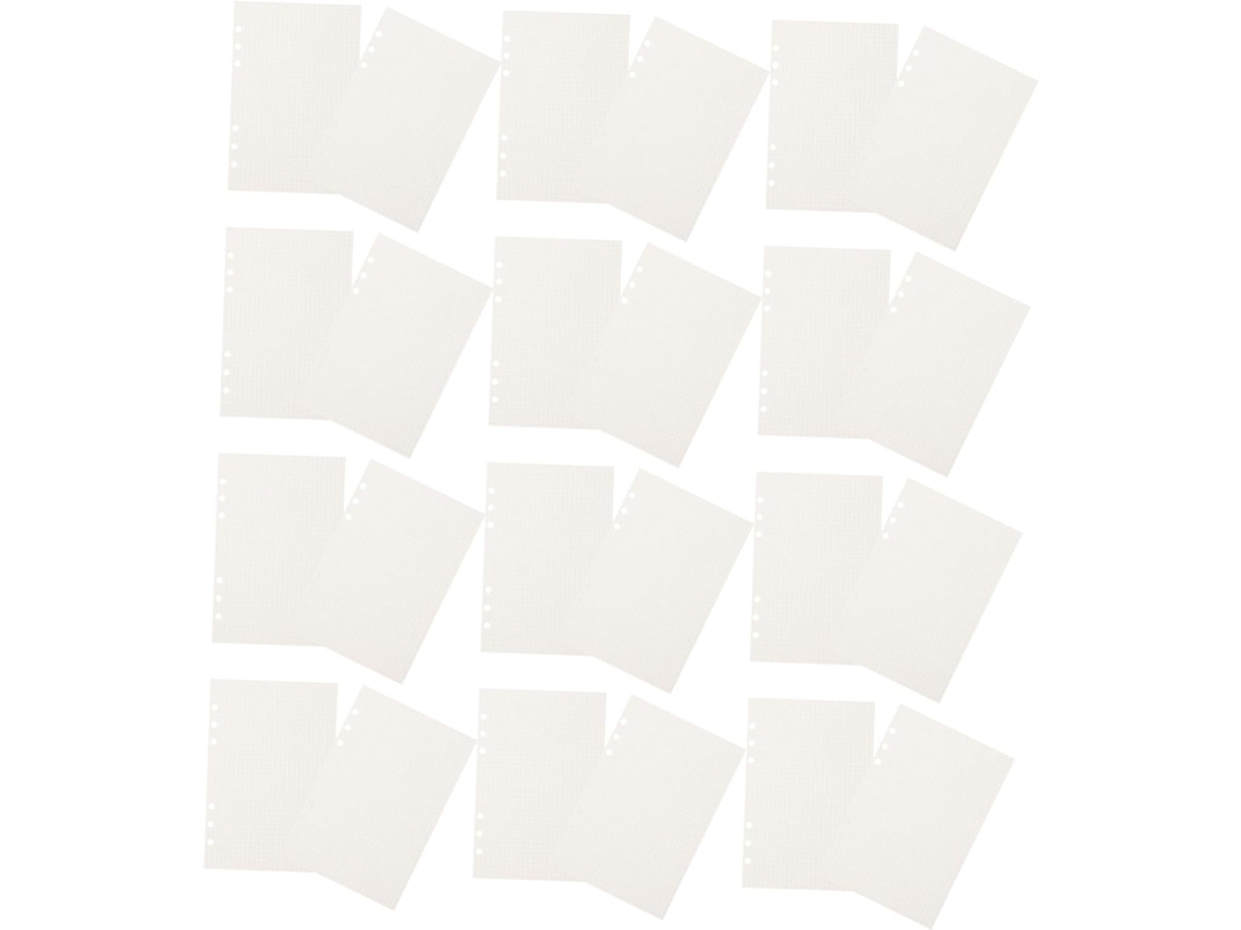 225 Hojas De Papel Cuadriculado De Recambio Para Carpetas De Anillas Reemplazables
