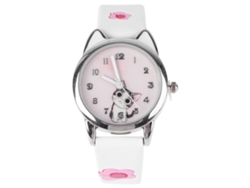 Un Reloj De Cuarzo Con Un Simpático Gatito De Dibujos Animados, Ideal Para Niñas.