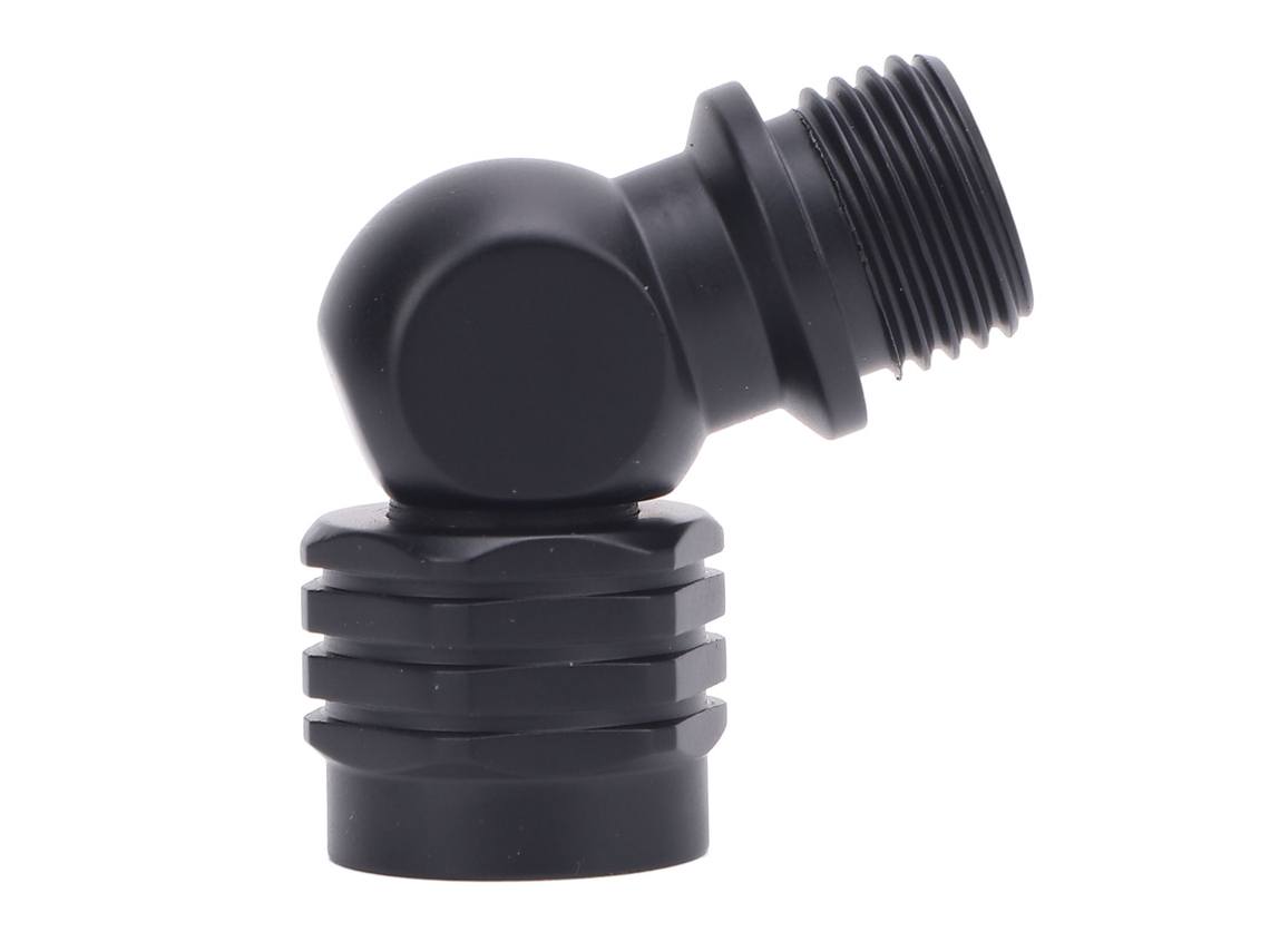 Adaptador Giratorio De Acero Inoxidable Con Ángulo De 110 Grados Para Regulador De Buceo De Etapa 2, Negro.