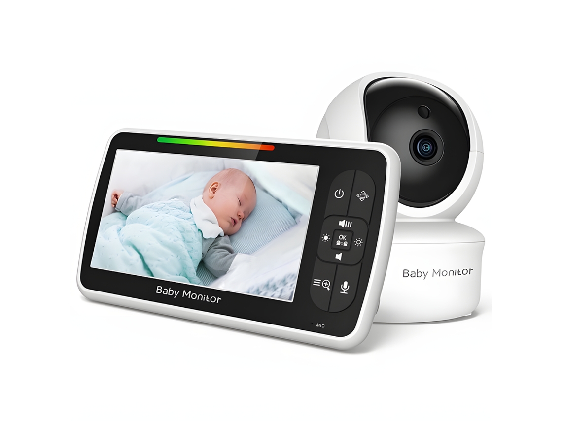 Sm650 Vigilabebés Con Pantalla De 5 Pulgadas E Intercomunicador Bidireccional De Visión Nocturna Por Infrarrojos Szsmart