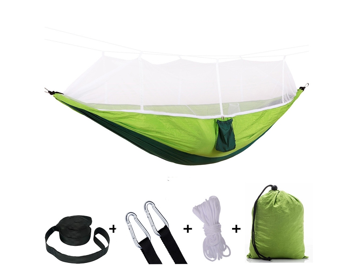 Hamaca De Descanso Chrui Con Mosquitera, 260 X 140 Cm (verde Fruta)