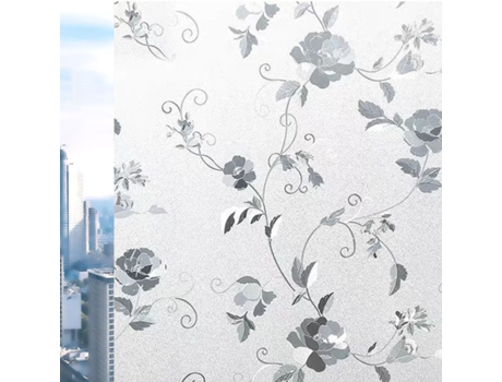 Pegatina De Vidrio Esmerilado Para Ventana Con Patrón De Flor De Peonía, Película Antimiradas Translúcida Opaca Para Baño, Antideslumbrante ZMDECQN...