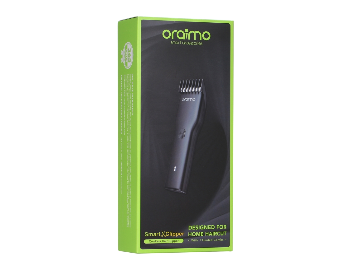 2026-oraimo Opc-cl10 Smartclipper Máquina de Cortar Cabelo Sem Fio com 1 Pente Guia Recarregável para Cabelo, Barba, Nariz e Orelhas
