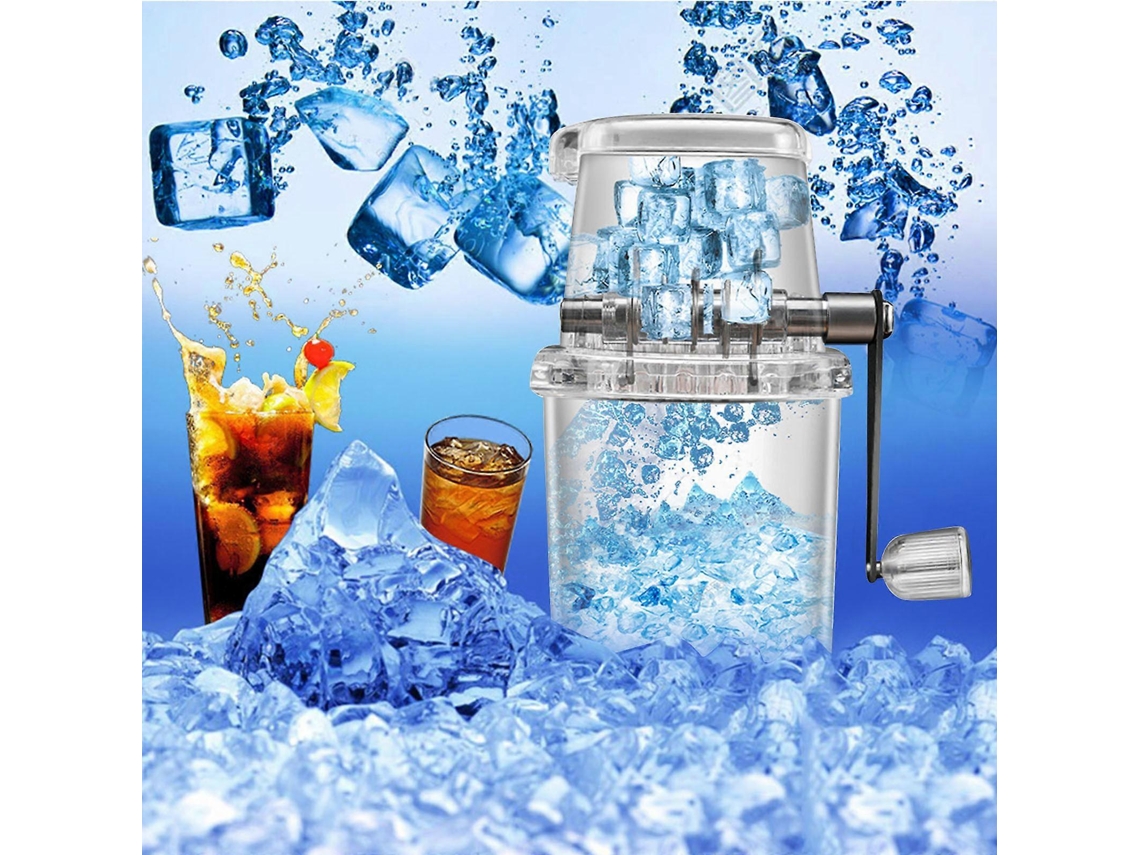 Trituradora de hielo manual Rosewell rosa con cuchillas de acero inoxidable para uso doméstico y comercial