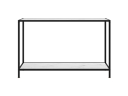 Consola | Mesa de entrada | Mesa auxiliar 120x35x75 cm Cristal templado Blanco