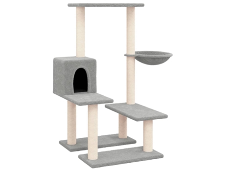 Rascador Para Gatos VIDAXL Con Postes De Sisal Gris Claro 94,5 cm