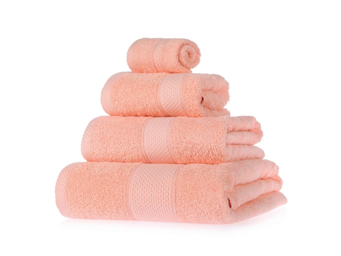 Homescapes Turkish Cotton Peach Bath Towel Set