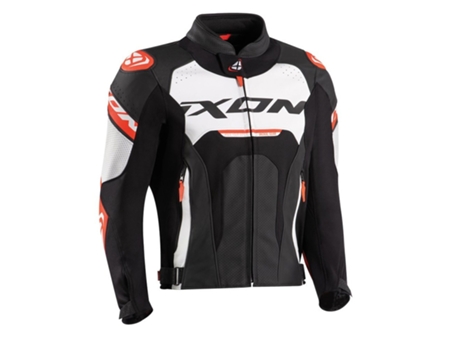 Chaqueta de Moto para Hombre IXON (2XL - Cuero - Negro)
