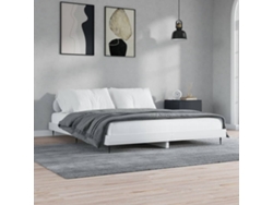 Estructura De Cama Madera De Ingeniería Blanco Brillo 120x200cm