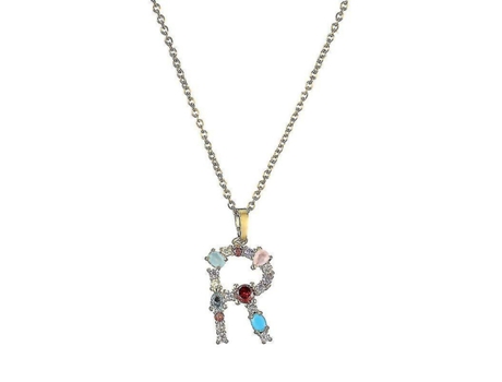 Colorido collar de la carta de cristal para niña para niña