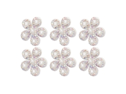 50pcs Patchs Florais de Strass para Costurar Diy Mochilas Colares Roupas Bonitos