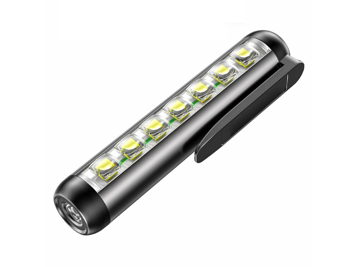 Linterna LED superbrillante 2026, mini lámpara de trabajo con clip e imán para camping, senderismo y reparaciones, carga tipo C.