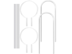 Paquete De 8 Soportes Acrílicos Con Un Moderno Diseño Circular En Forma De U.