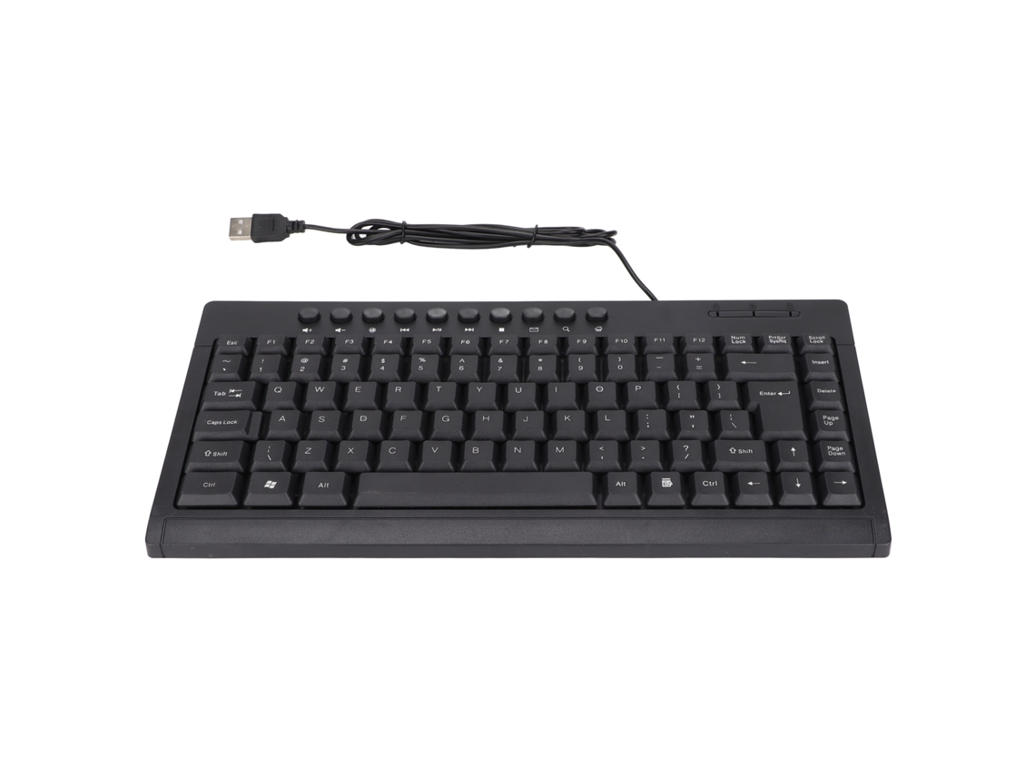 Mini Teclado Usb Con Cable, 95 Teclas, Negro, Para Ordenadores De Sobremesa, Portátiles Y Ordenadores De Oficina.