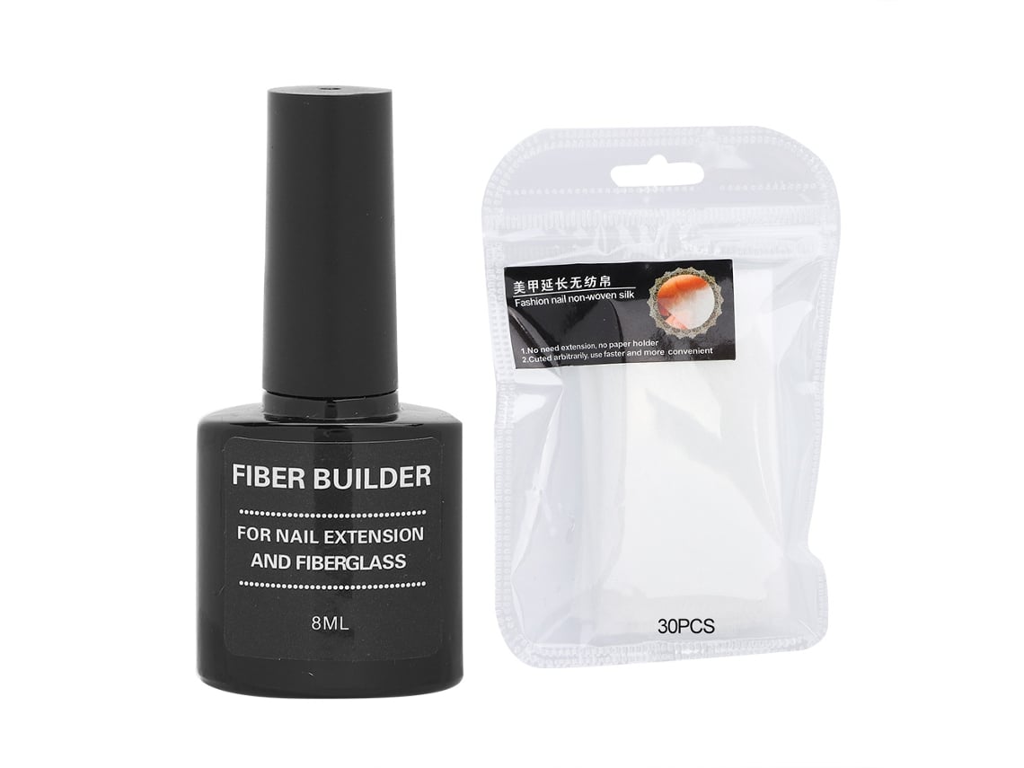 Kit de extensión de uñas de gel de fibra de vidrio (30 piezas) - Herramienta de manicura casera