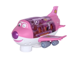Avión Eléctrico Transformable Para Niños (rosa), De Plástico Abs, Con Simulador Musical.