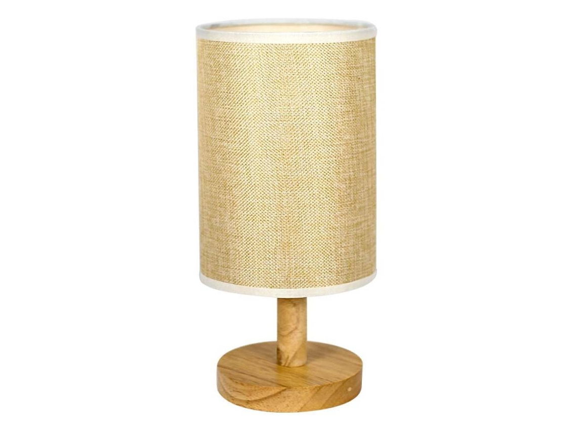 Lámpara De Mesa Con Base De Bambú, Iluminación Blanca Cálida, Diseño Minimalista, Suave Y Sin Reflejos, 3 Modos De Luz Ajustables, Bombillas Led De Ba