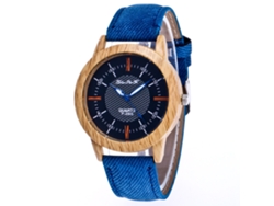 Reloj Cronógrafo Zhoulianfa De Cuarzo Con Correa De Piel Jeans Diseño Casual Azul Real