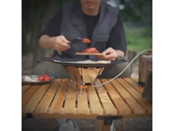 Soporte Portátil De Acero Inoxidable Para Hornilla De Camping Con Paravientos Para Barbacoas Y Picnics Al Aire Libre.