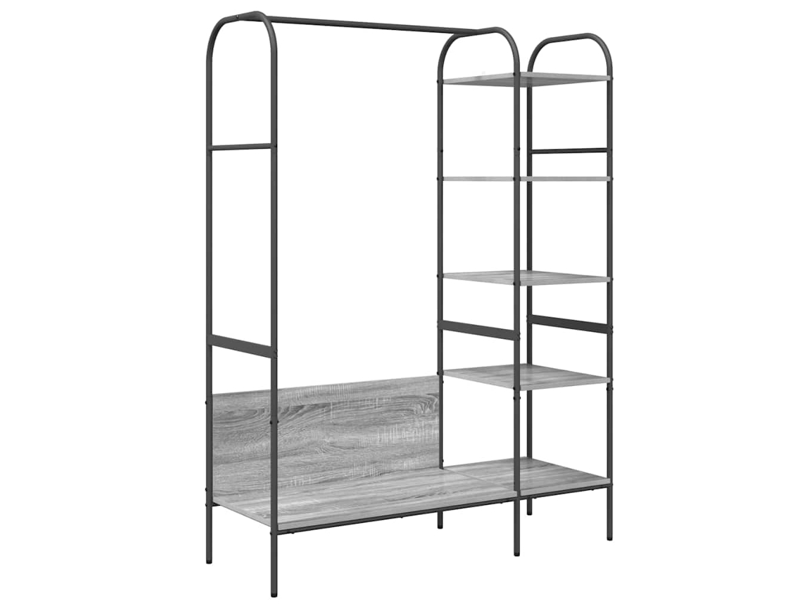 Maison Exclusive - Perchero Para Ropa Gris 120 X 44 X 160 Cm Madera De Ingeniería