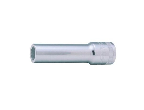 Llave vaso cuadradillo 1/2 boca bihexagonal serie larga metrica m-11