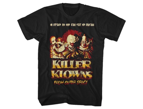 Camiseta ROCKINSTONE No Espaço Ninguém Pode Comer Palhaços Assassinos De Sorvete Do Espaço Sideral (XXL)