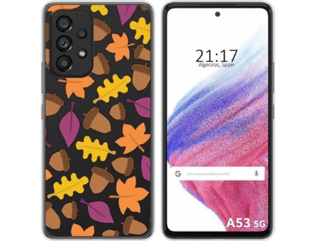 Carcasa para Samsung Galaxy A53 5G TUMUNDOSMARTPHONE Dibujos Transparente Otoño Multicolor