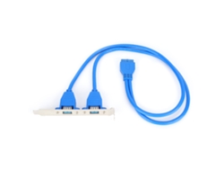 Soporte De Montaje En Panel Trasero Usb Con 19 Pines Para Cable De Extensión Con Dos Puertos A Hembra.