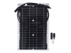 2026velora-panel Solar Flexible Monocristalino 20w 18v Para Cámara De Seguridad Batería 12v Aplicaciones Off Grid