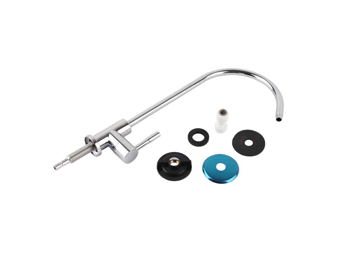 Grifo de cocina (filtro de agua potable, acero inoxidable)