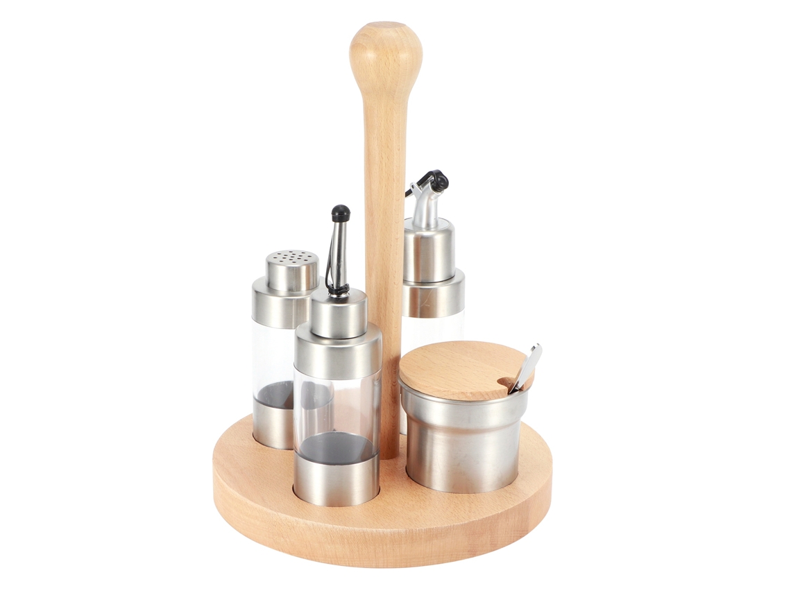 Conjunto De Frascos Y Estante Para Condimentos, Especias Y Salsas, Recipientes De Almacenamiento Para Cocina