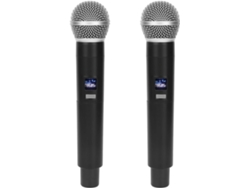 Micrófono Inalámbrico, Receptor De Sistema De Micrófono Dinámico Portátil Dual, Adaptador De 6,35 A 3,5 Mm