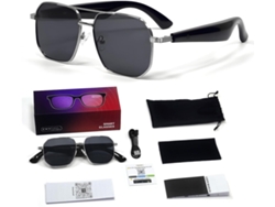 Gafas inteligentes Eifson Gy300, traducción por IA para viajes y negocios, con reproducción de música (gris plateado)