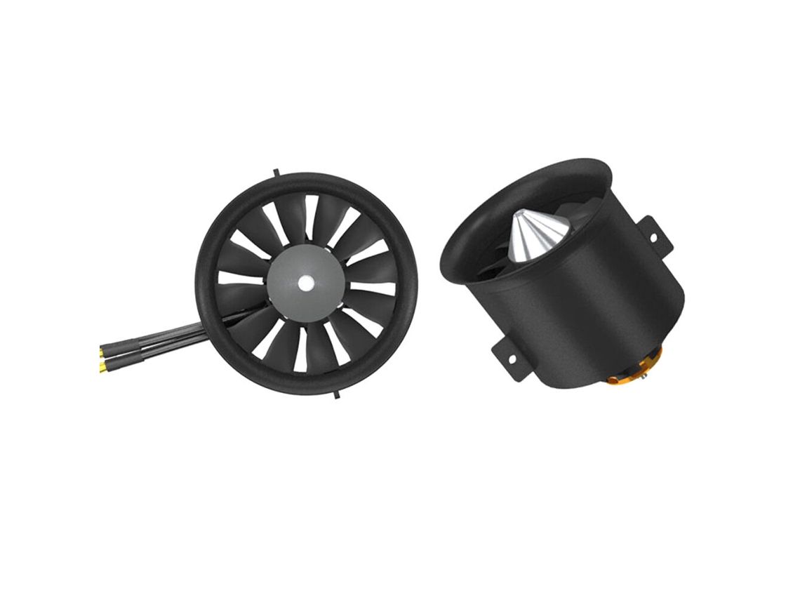 Cwqx-motor 70mm 12 Blades Edf Unit Ducted Fan Set With Qf3027-2200kv Brushless Motor For Rc Airplane Jet