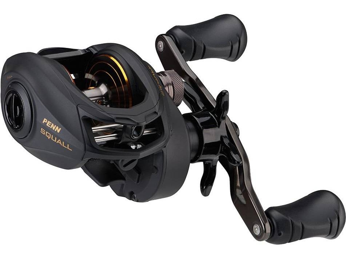 Carrete PENN Molinete Baitcasting Squall Perfil Baixo Negro