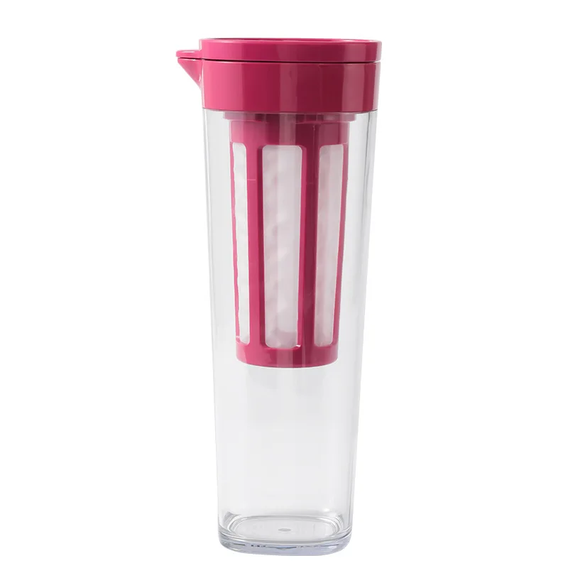 (rojo) Tarro Portátil De 1100 Ml Para Café Frío Con Filtro, Perfecto Para Picnics Y Bebidas De Camping.