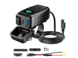 Enchufe Compacto Abs Auto, Medición Continua Voltaje, Protege Dispositivos Al Cargar En Ruta