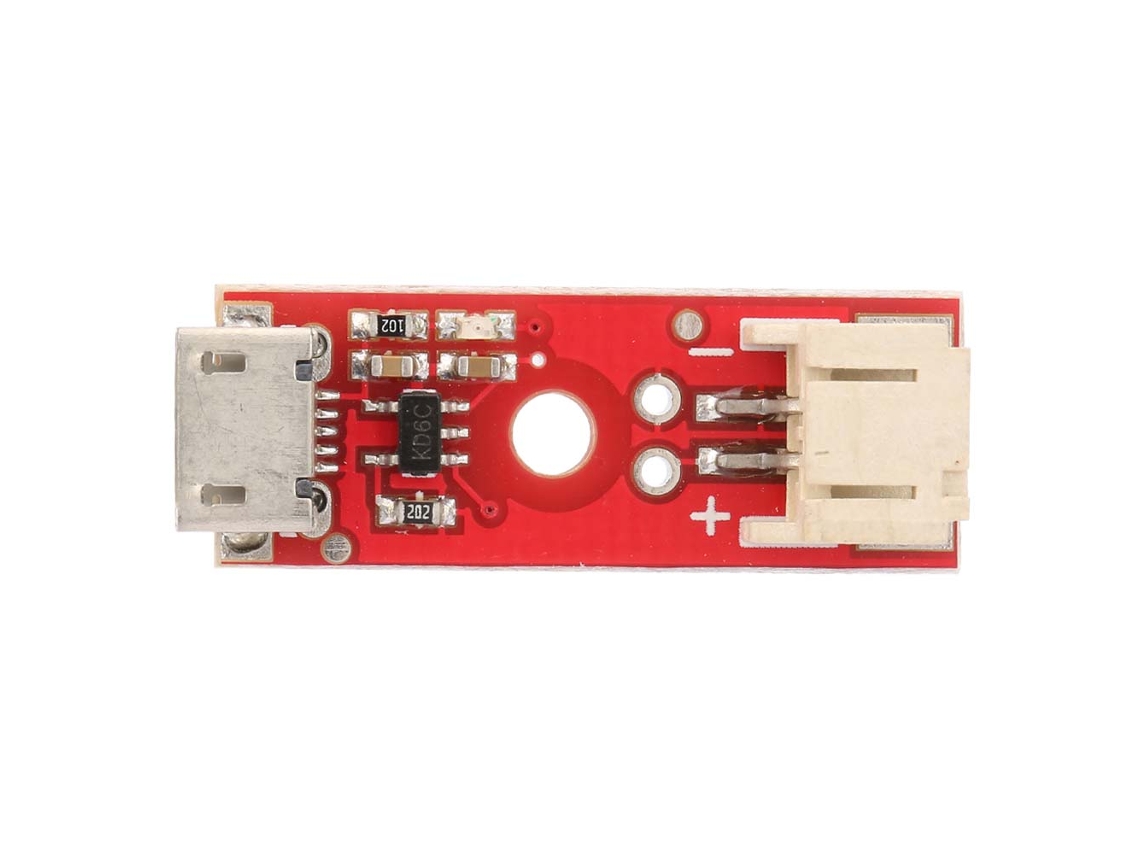 Módulo básico para cargador de baterías de litio LiPo de 3,7 V con placa de carga Micro-USB de 500 mA.