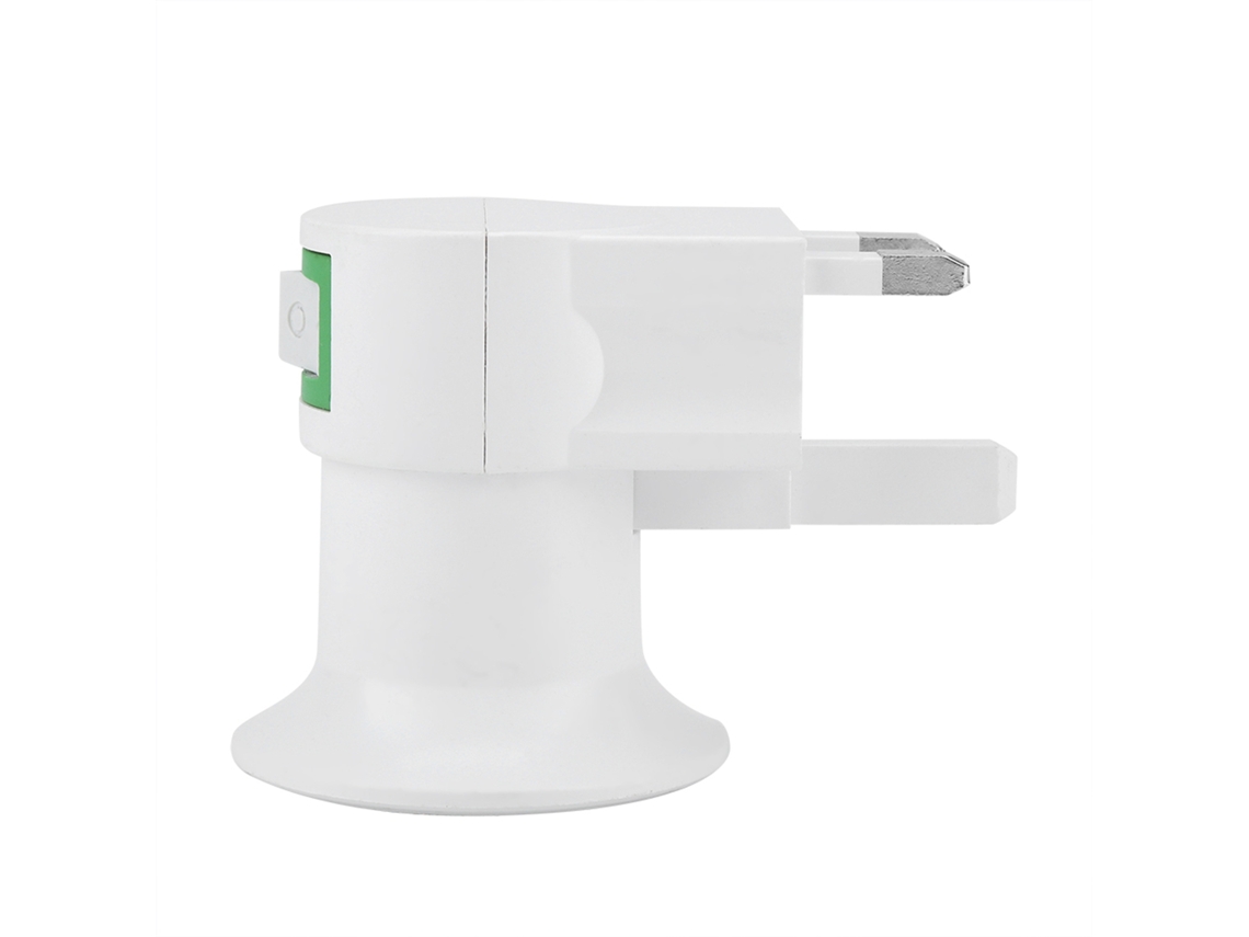 Adaptador De Lámpara Enchufable E27 Con Interruptor, Portalámparas De Pared Con Tornillo Para Bombillas Led, Incandescentes Y De Bajo Consumo.