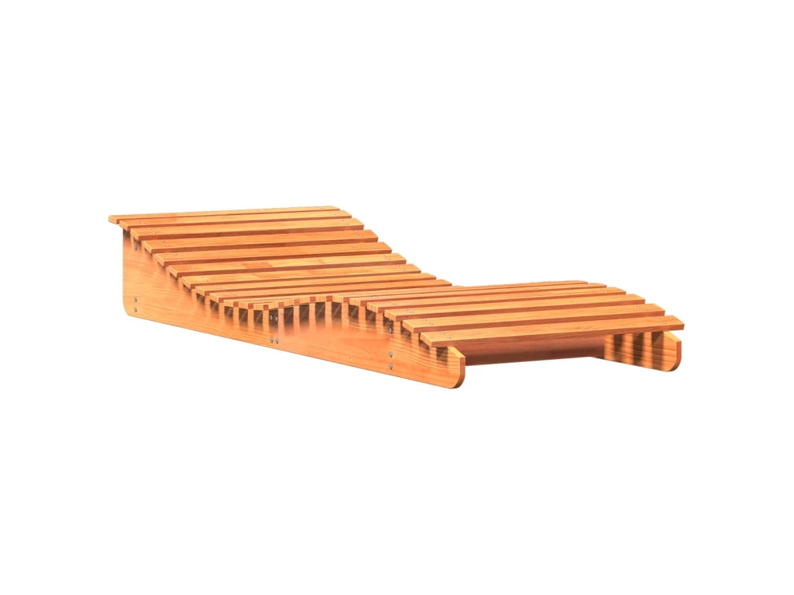 Maison Exclusive - Tumbona De Madera Maciza De Pino Marrón Cera 205x80x31,5 Cm