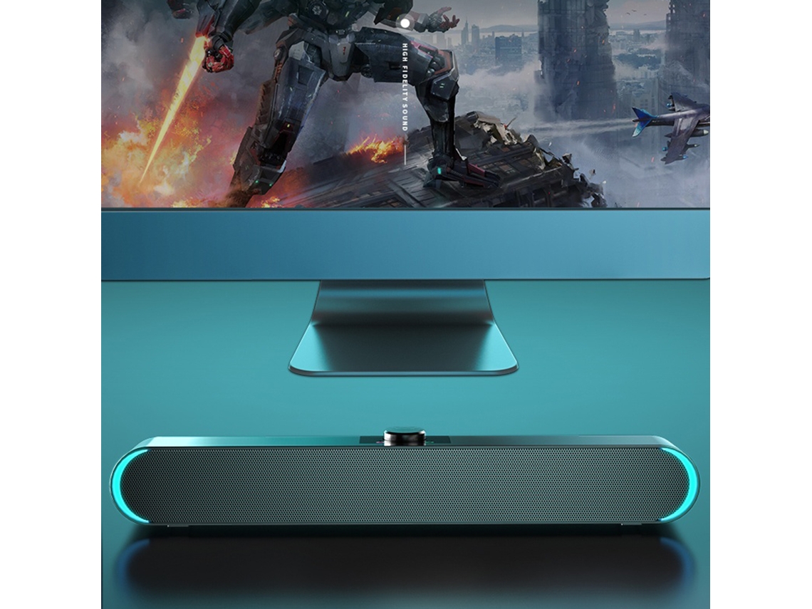 Altavoz De Computadora Soundbar Subwoofer Estéreo Cableado Usb Reproductor De Música De Escritorio Para El Hogar