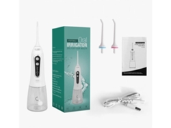 Irrigador bucal eléctrico portátil, raspador ultrasónico, limpieza de dientes bucales, blanco, 6 boquillas DIGITALLAB